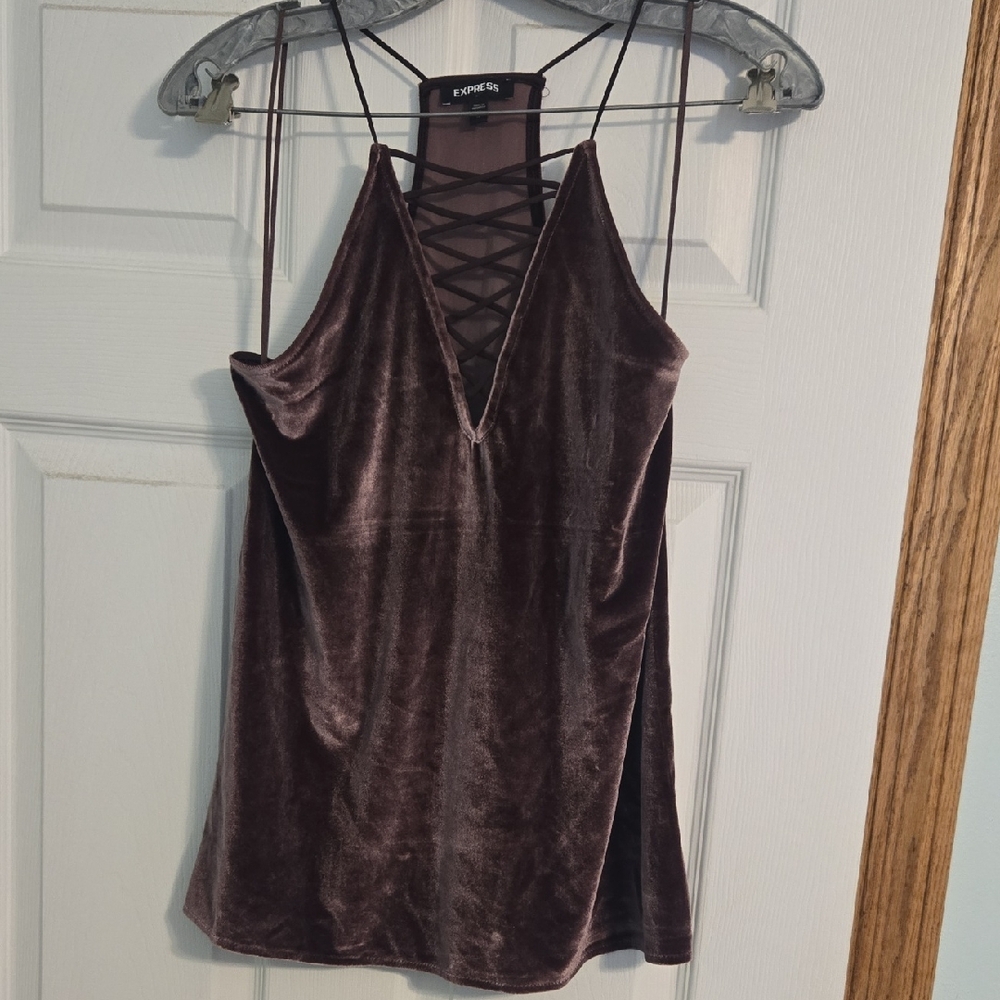 Express Red Asymmetrical Cut Out Camisole